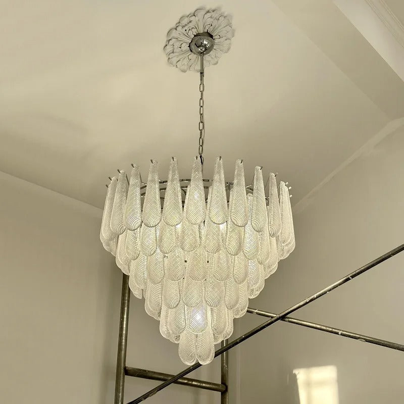 Thérèse Frosted Veil Snowfall Chandelier