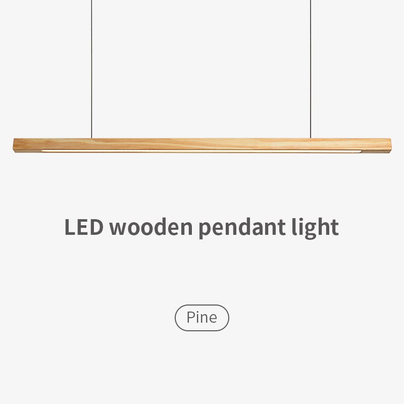 Amélie Oak & Walnut Linear Chandelier