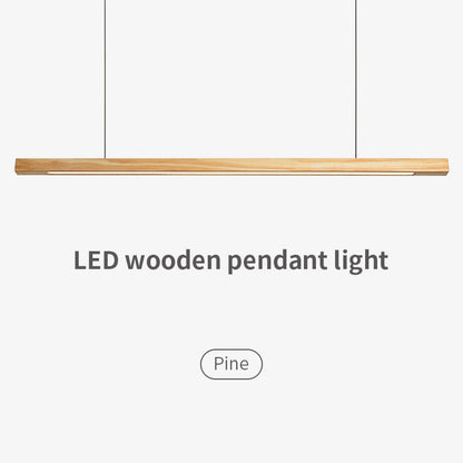 Amélie Oak & Walnut Linear Chandelier