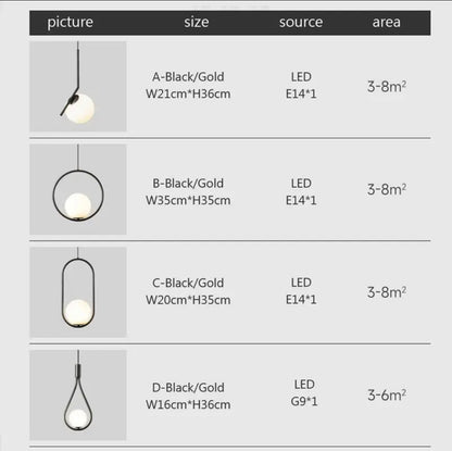 Isabelle Spherical Opal Pendant Light