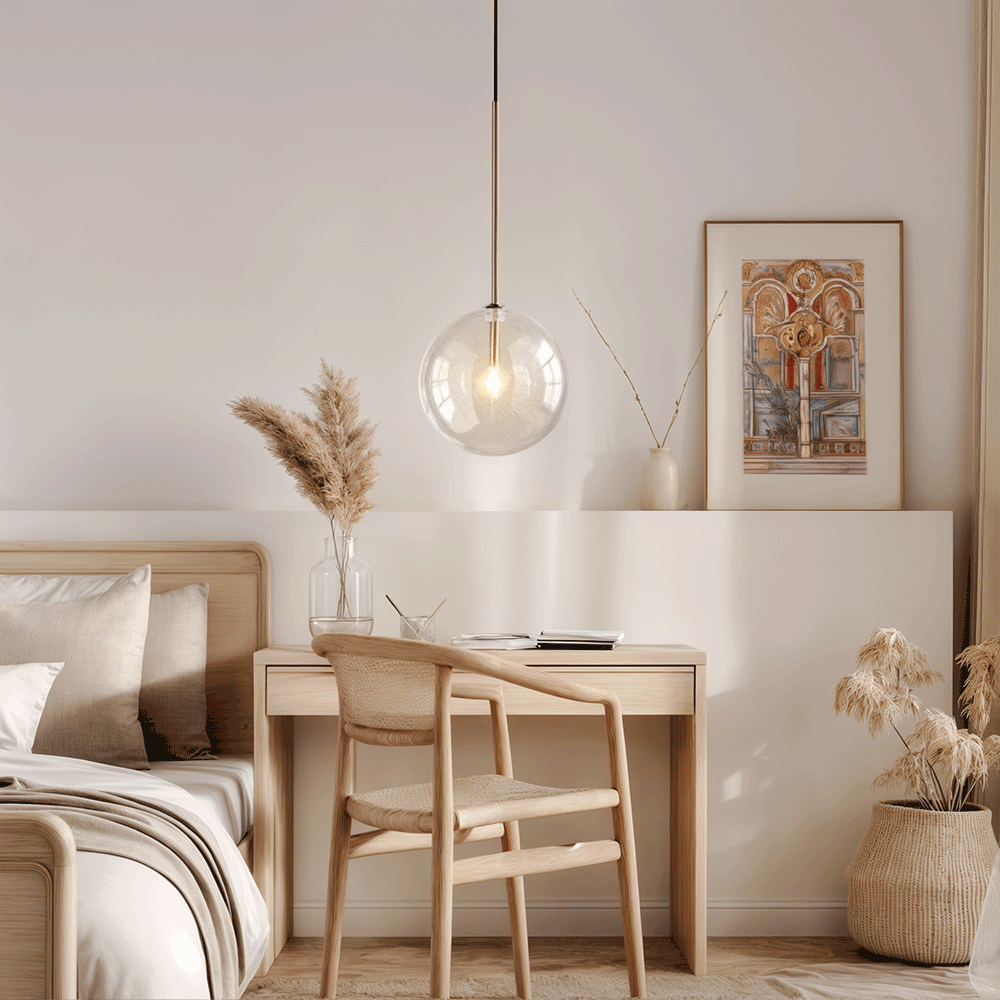 Elodie Scandinavian Glass Ball Pendant