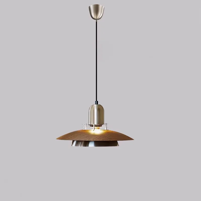 Amélie Aero Linear Wood and Metal Pendant