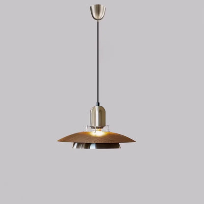 Amélie Aero Linear Wood and Metal Pendant