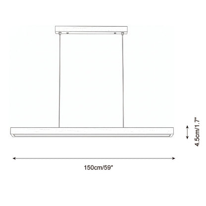 Elodie Minimal Walnut Wood Linear Chandelier