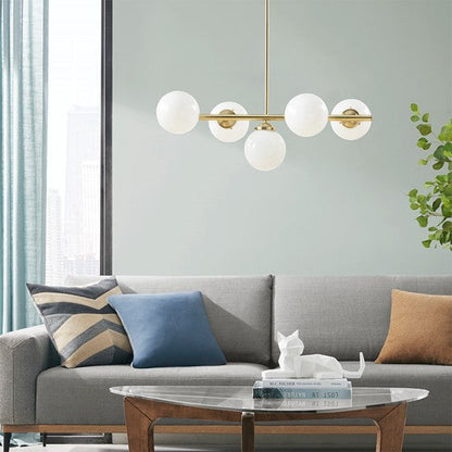 Élise Aurelia Frosted Glass Globe Chandelier