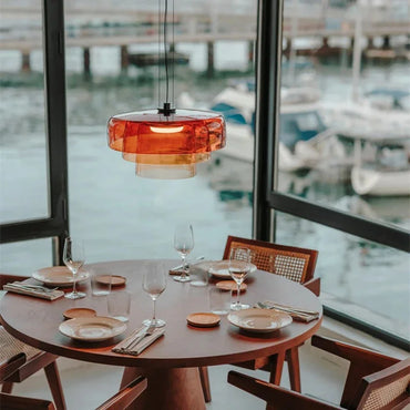Sophie Aurora Layered Glass Pendant Light Tinted Ceiling Lamp