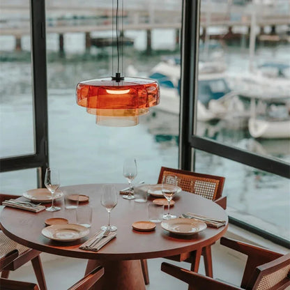 Sophie Aurora Layered Glass Pendant Light Tinted Ceiling Lamp