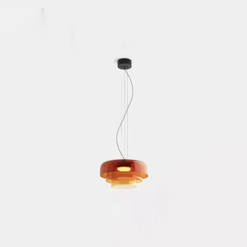Sophie Aurora Layered Glass Pendant Light Tinted Ceiling Lamp