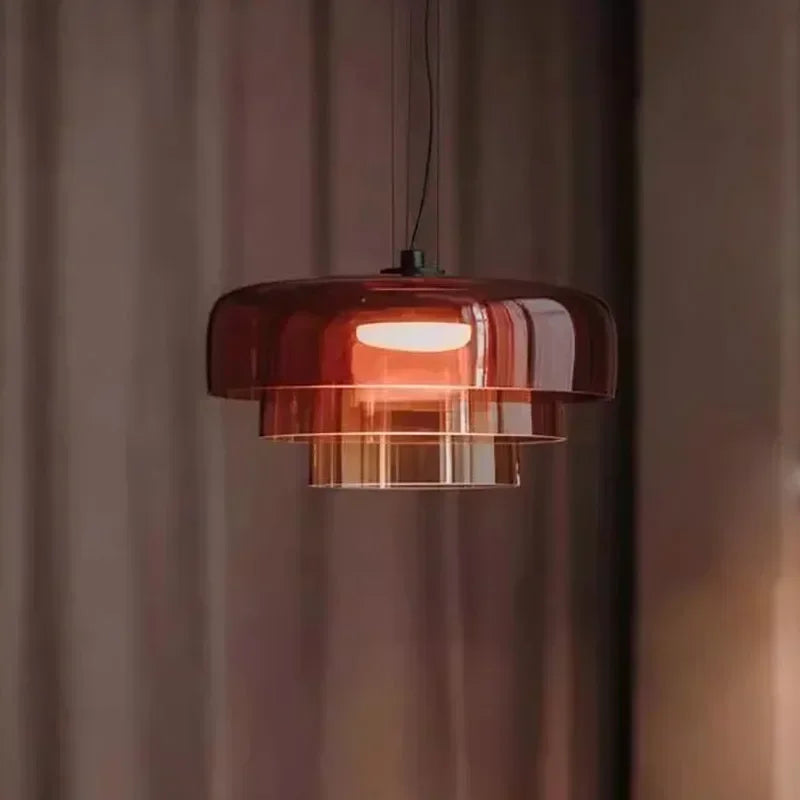 Sophie Aurora Layered Glass Pendant Light Tinted Ceiling Lamp
