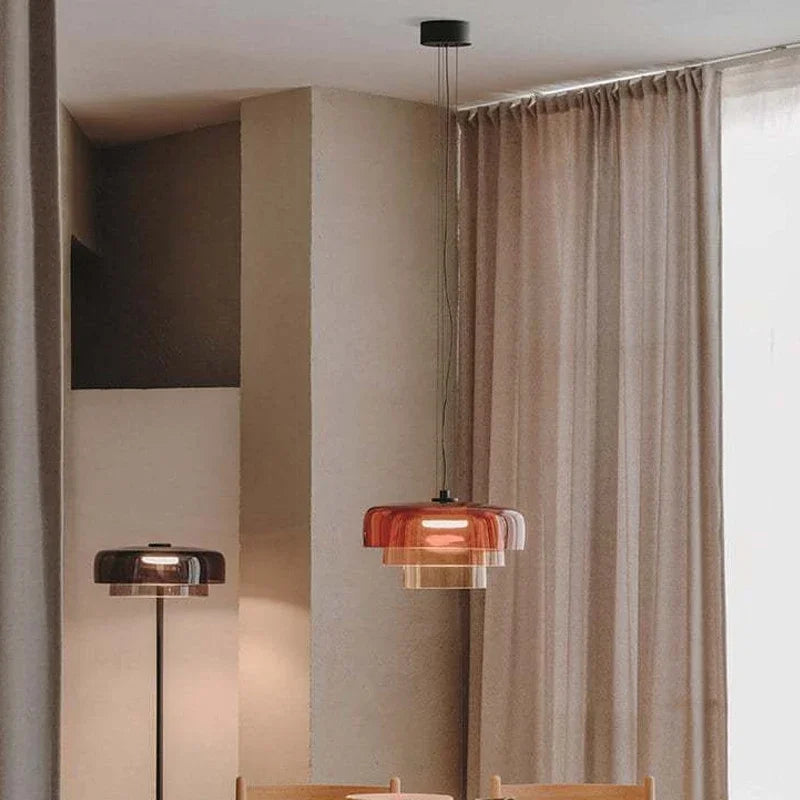 Sophie Aurora Layered Glass Pendant Light Tinted Ceiling Lamp