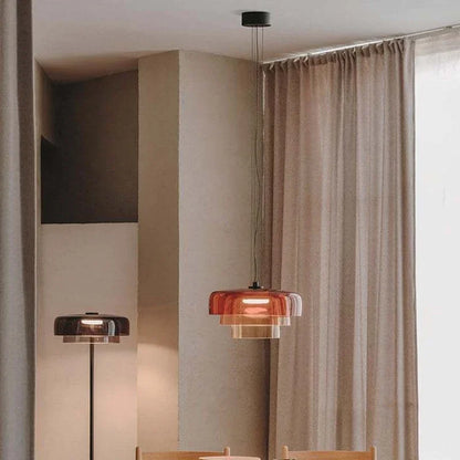 Sophie Aurora Layered Glass Pendant Light Tinted Ceiling Lamp