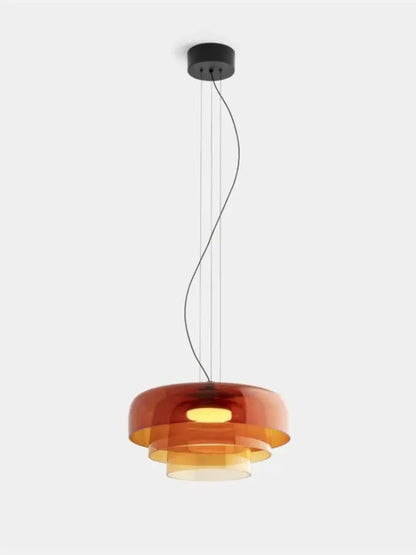 Sophie Aurora Layered Glass Pendant Light Tinted Ceiling Lamp