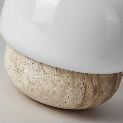 Juliette Travertine Mushroom LED Lamp
