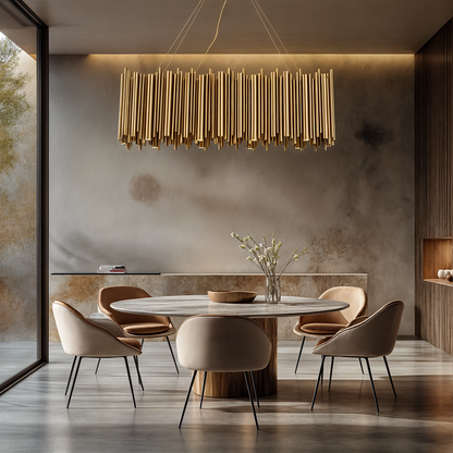 Amélie Gold Nest Oval Chandelier