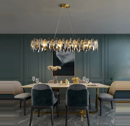 Elodie Crystal Leaf Nordic Luxury Chandelier