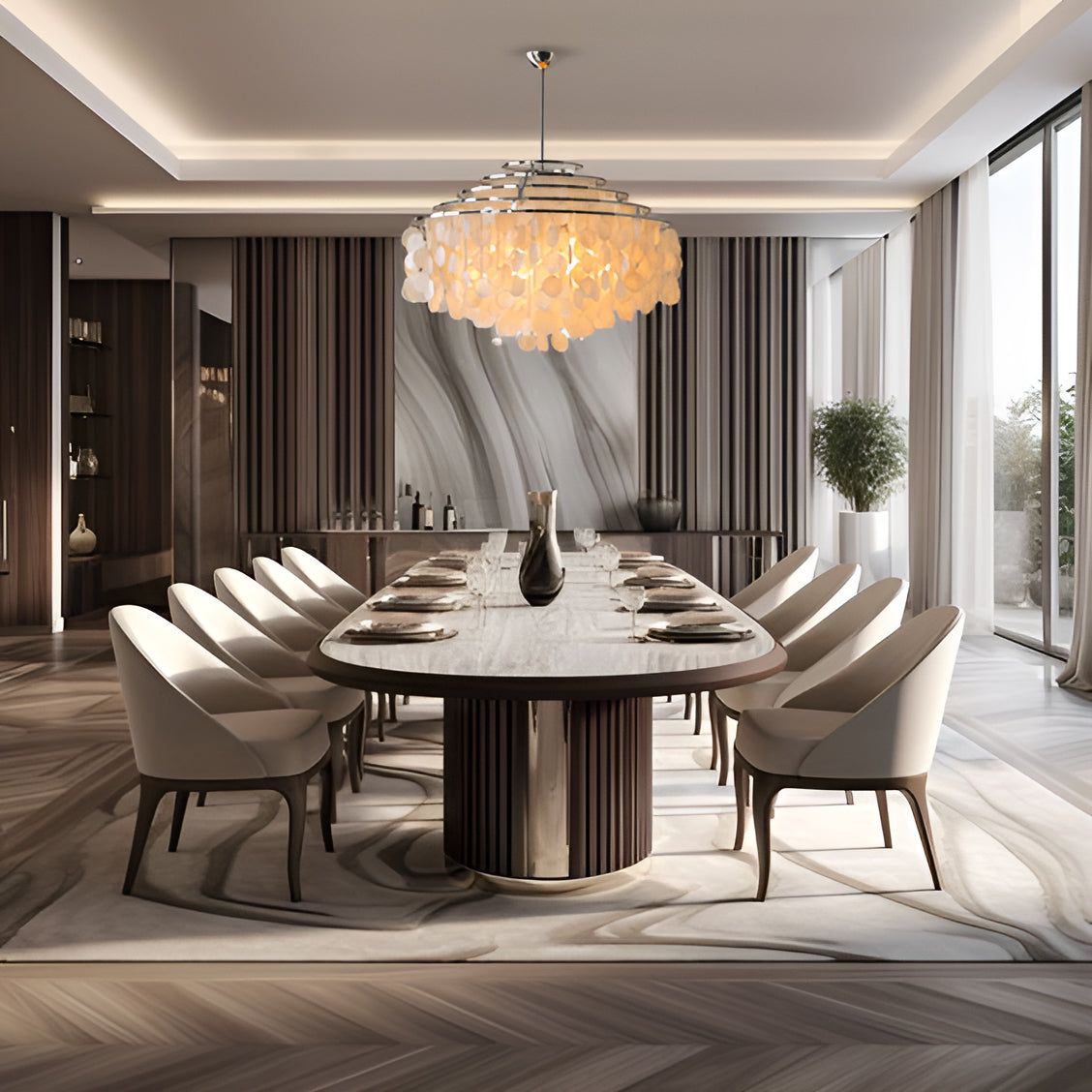 Elena Radiant Shell Pendant Light