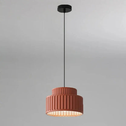 Camille Ribbed Resin LED Pendant Light Nordic Style Ceiling Lamp