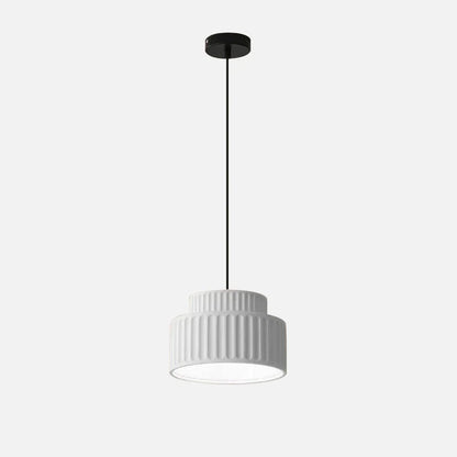 Camille Ribbed Resin LED Pendant Light Nordic Style Ceiling Lamp