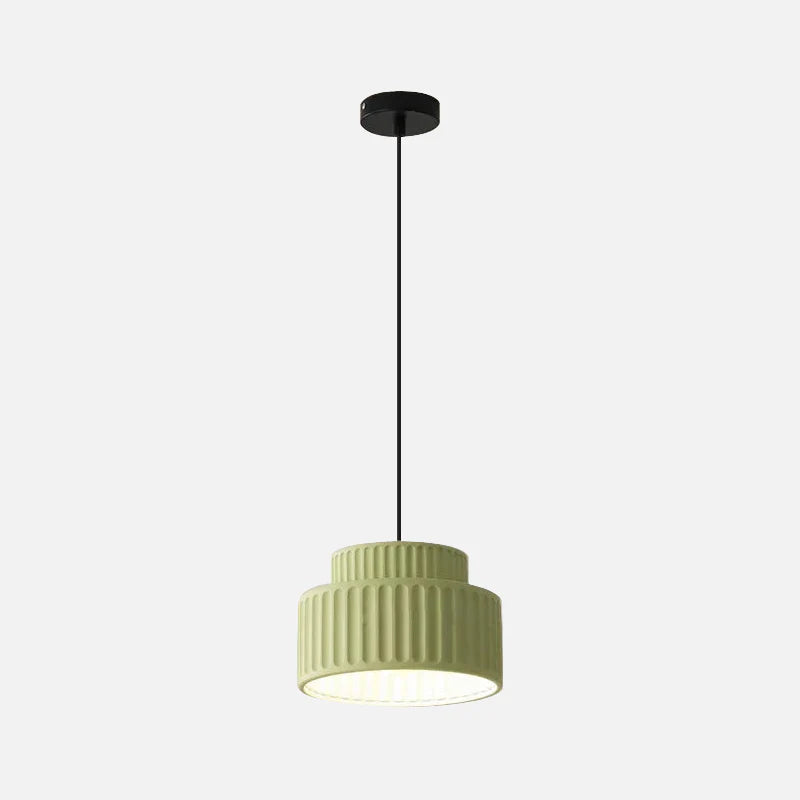 Camille Ribbed Resin LED Pendant Light Nordic Style Ceiling Lamp