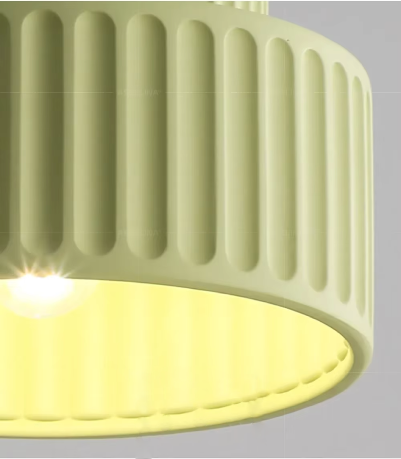 Camille Ribbed Resin LED Pendant Light Nordic Style Ceiling Lamp