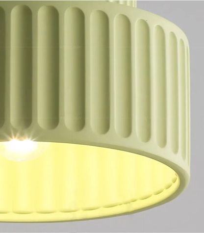 Camille Ribbed Resin LED Pendant Light Nordic Style Ceiling Lamp