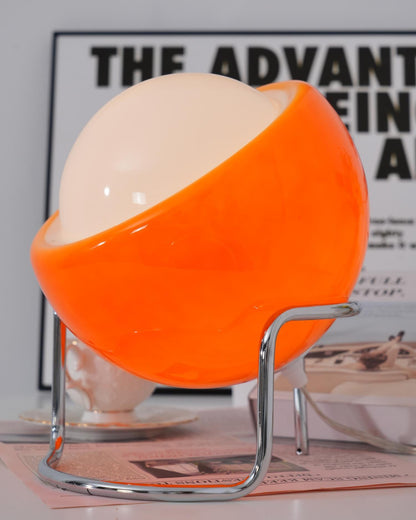 Margaux Bauhaus Dome Table Lamp with Curved Metal Base