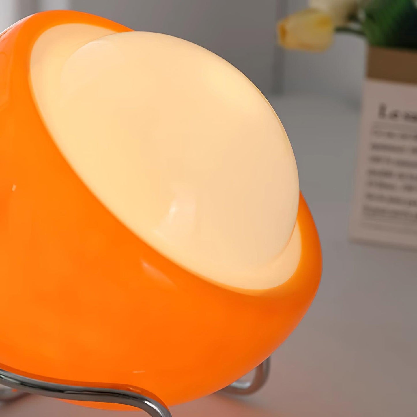 Margaux Bauhaus Dome Table Lamp with Curved Metal Base