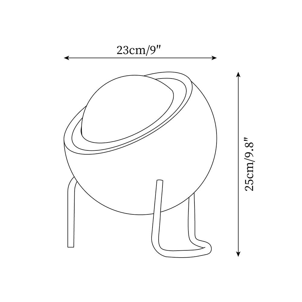 Margaux Bauhaus Dome Table Lamp with Curved Metal Base