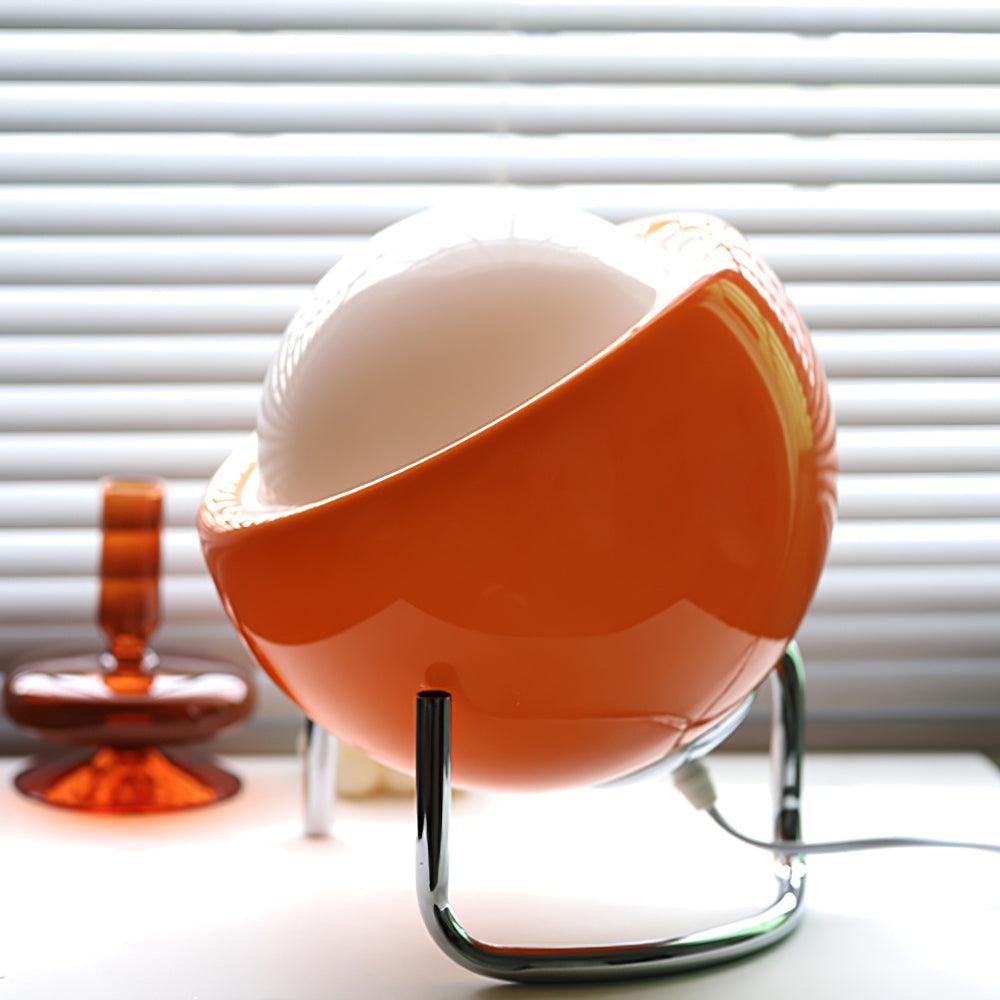 Margaux Bauhaus Dome Table Lamp with Curved Metal Base