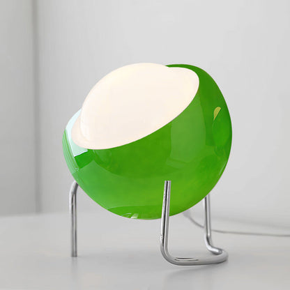 Margaux Bauhaus Dome Table Lamp with Curved Metal Base