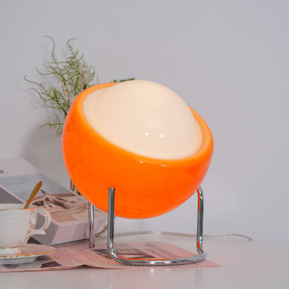 Margaux Bauhaus Dome Table Lamp with Curved Metal Base