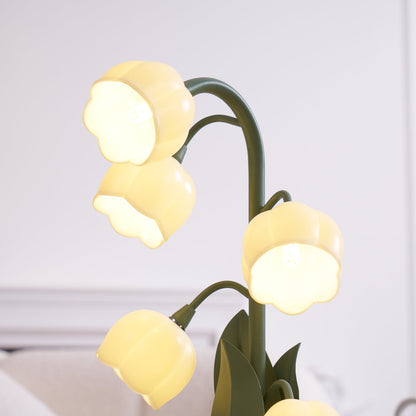 Élodie Orchid Blossom Table Lamp with Artistic Floral Design