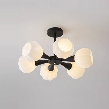 Élodie Pumpkin Glass Chandelier