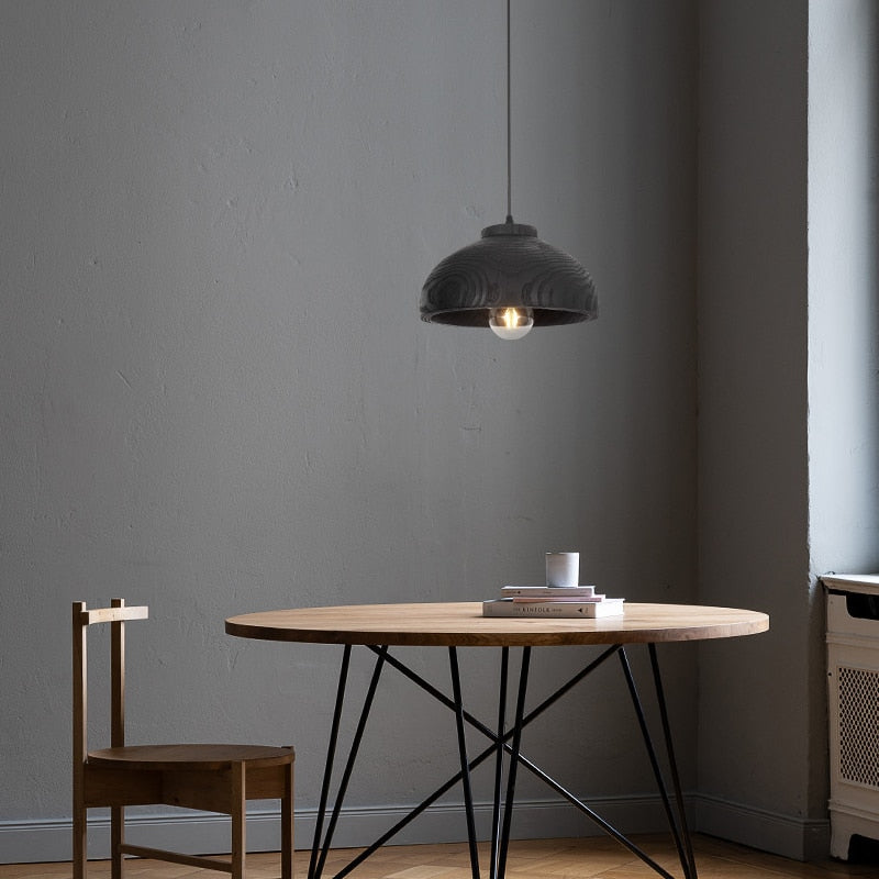 Sophie Blackwood Resin Wood Grain Pendant Light