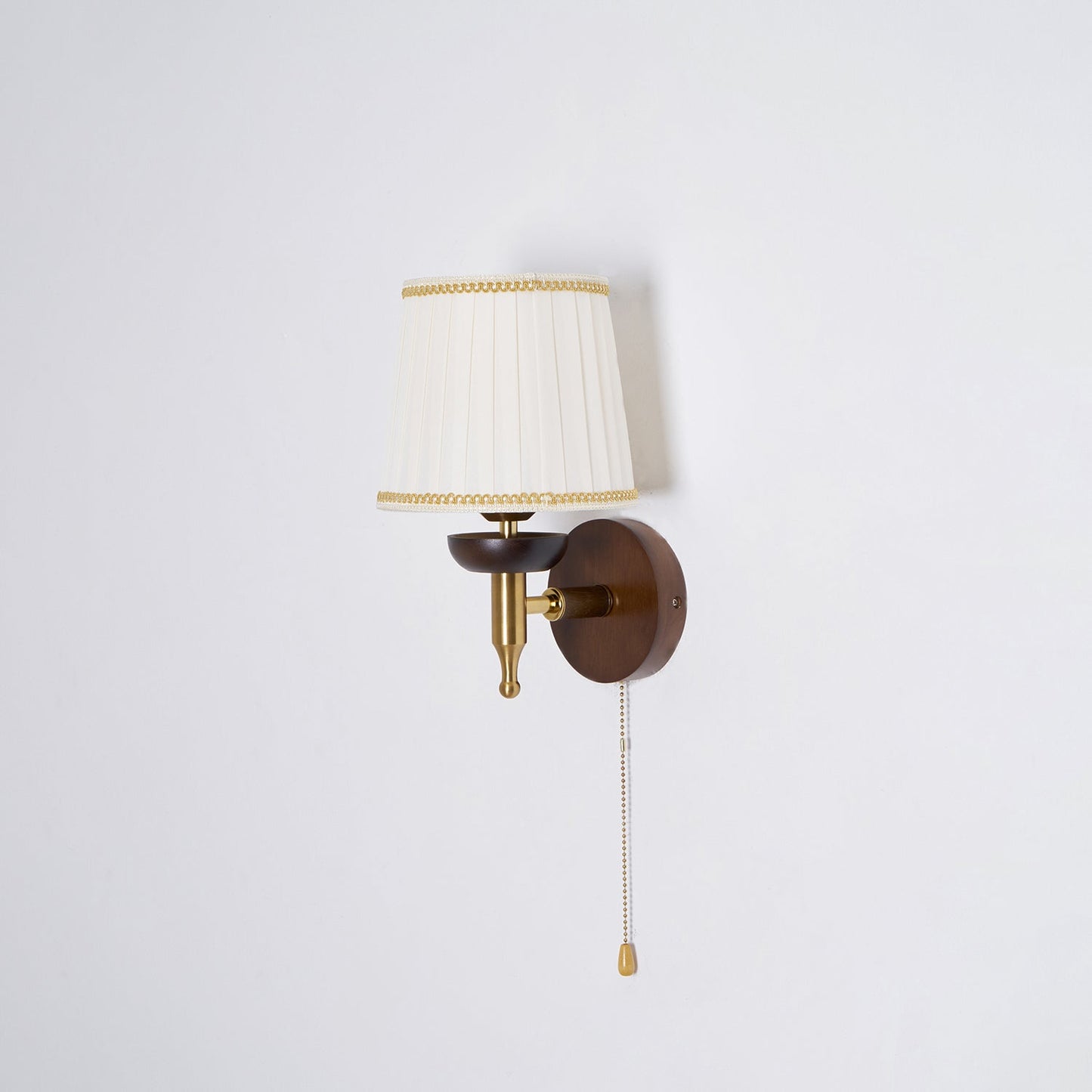 Isabelle Blixen Wall Lamp Wood and Fabric Classic Lighting
