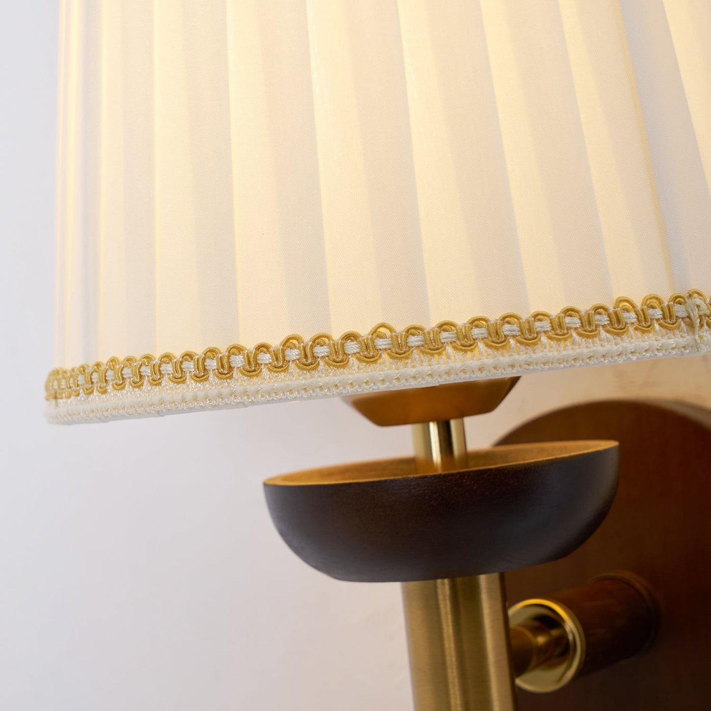 Isabelle Blixen Wall Lamp Wood and Fabric Classic Lighting