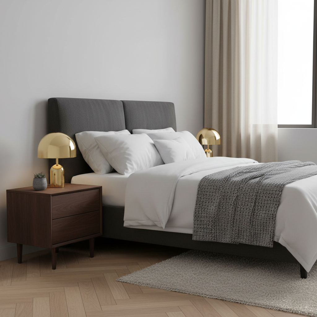 Émilie Portable Glossy LED Table Lamp with Modern Curves