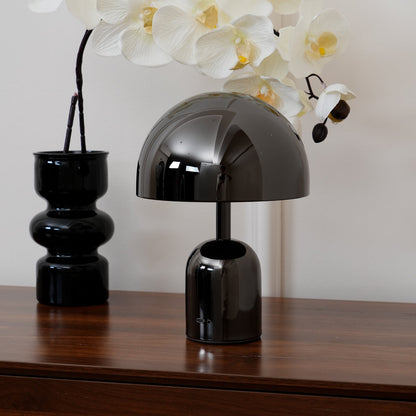 Émilie Portable Glossy LED Table Lamp with Modern Curves