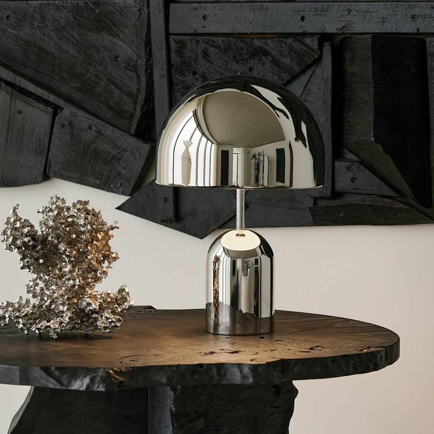 Émilie Portable Glossy LED Table Lamp with Modern Curves