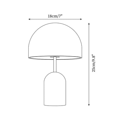 Émilie Portable Glossy LED Table Lamp with Modern Curves