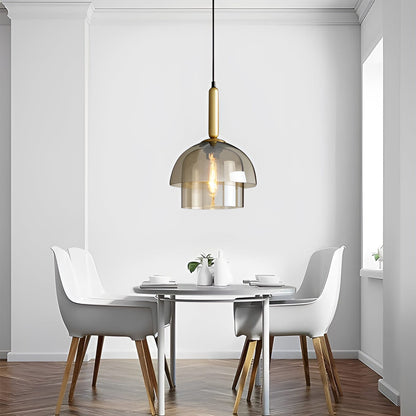 Amélie Champagne Vintage Glass Pendant Light