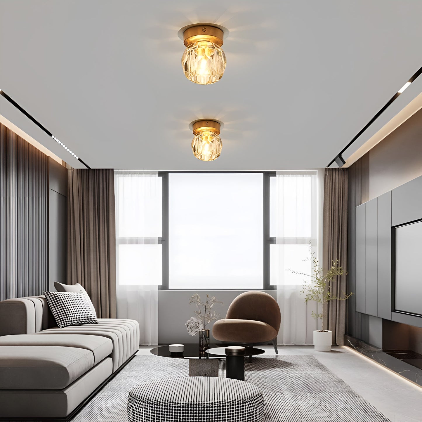 Amélie Evelyn Crystal Star Ceiling Lamp