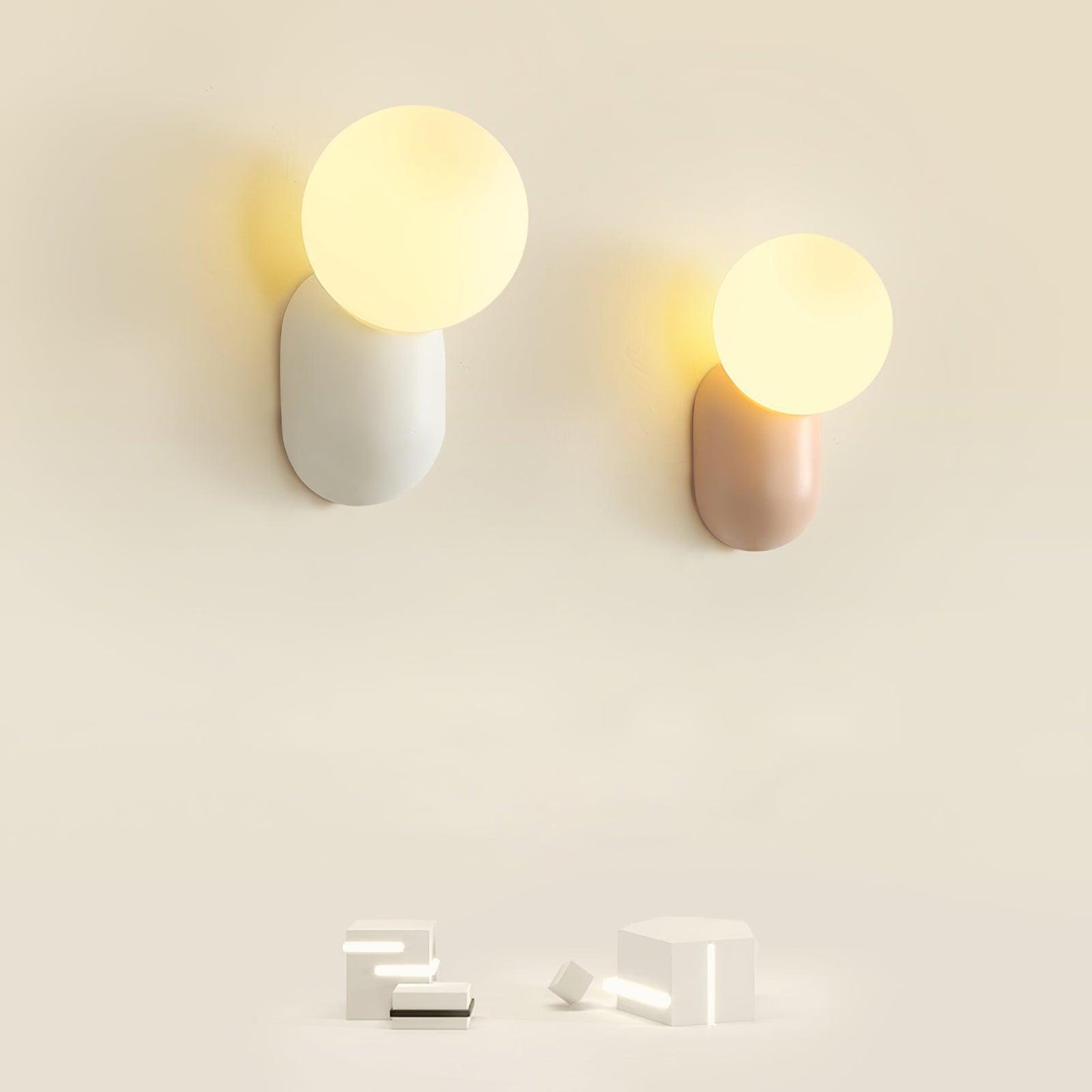 Aurélie Cantilever Wall Light Resin and Glass Decorative Lighting