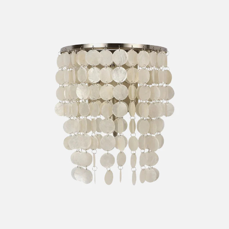 Élise Capiz Sea Shell Wall Lamp Coastal Ivory Accent Sconce