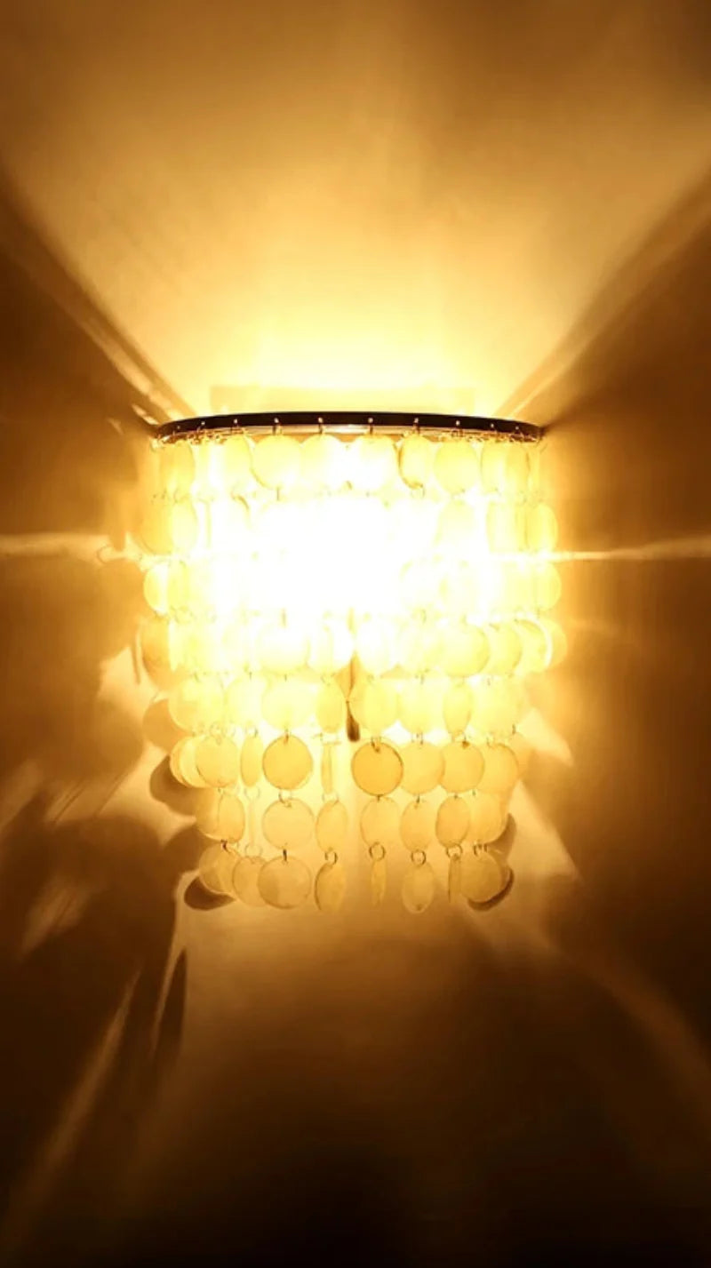 Élise Capiz Sea Shell Wall Lamp Coastal Ivory Accent Sconce