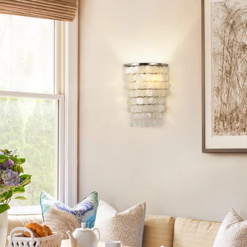 Élise Capiz Sea Shell Wall Lamp Coastal Ivory Accent Sconce