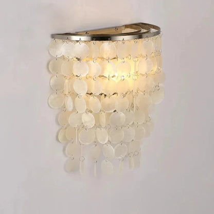 Élise Capiz Sea Shell Wall Lamp Coastal Ivory Accent Sconce