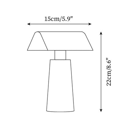Camélia Modern Caret LED Table Lamp with Geometric Design