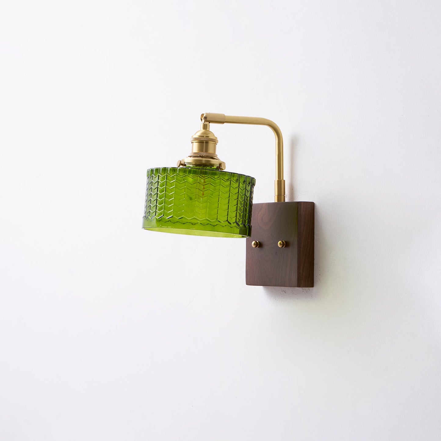 Eléonore Cavella Wall Lamp with Green Fish-Scale Glass Shade