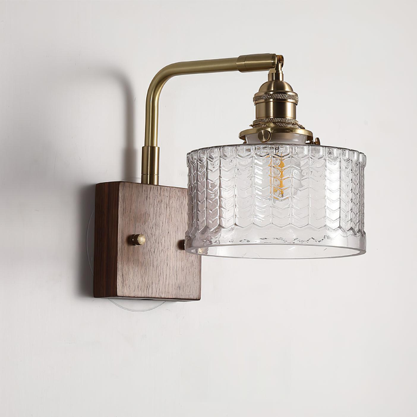 Eléonore Cavella Wall Lamp with Green Fish-Scale Glass Shade